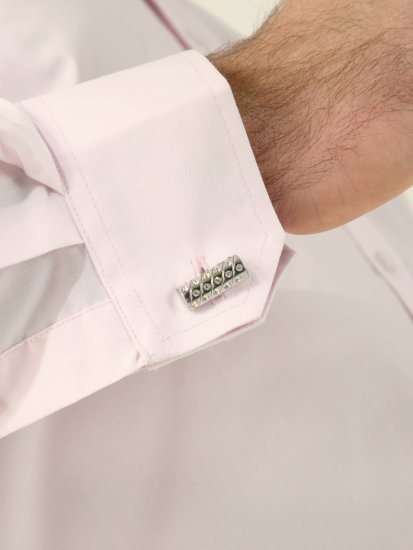 D555 Oliver Chemise Stretch Manches Longues Anti-Taches Sans Repassage Rose - Chemises - Chemises Grandes Tailles Hommes