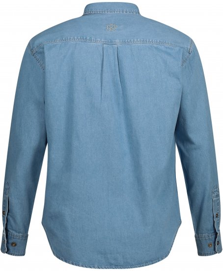 JP1880 Shirt Denim Long Sleeve Light Blue TALL - VÊTEMENTS HOMME MT-6XLT - Vêtements Tall Homme