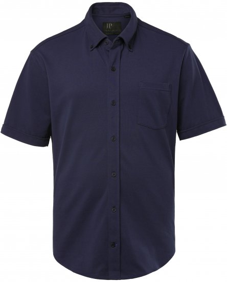 JP1880 Shirt Pique Short Sleeve Flexnamic Night Blue TALL - VÊTEMENTS HOMME MT-6XLT - Vêtements Tall Homme
