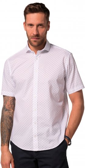 JP1880 Business Modern Fit Short Sleeve Shirt TALL Off-White - TALL chemises - 
