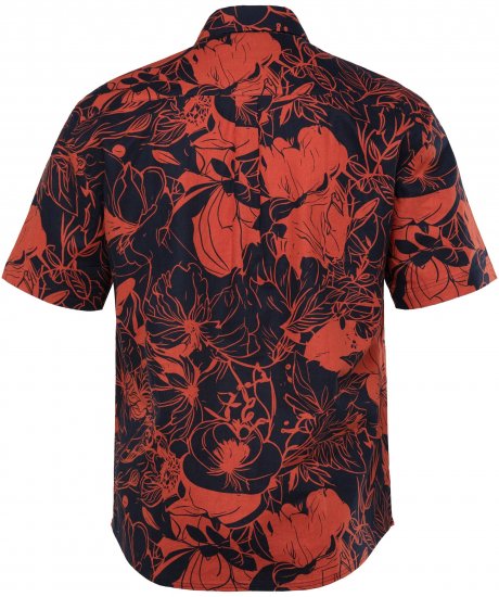 JP1880 Shirt Short Sleeve Linen Blend Red - Chemises - Chemises Grandes Tailles Hommes
