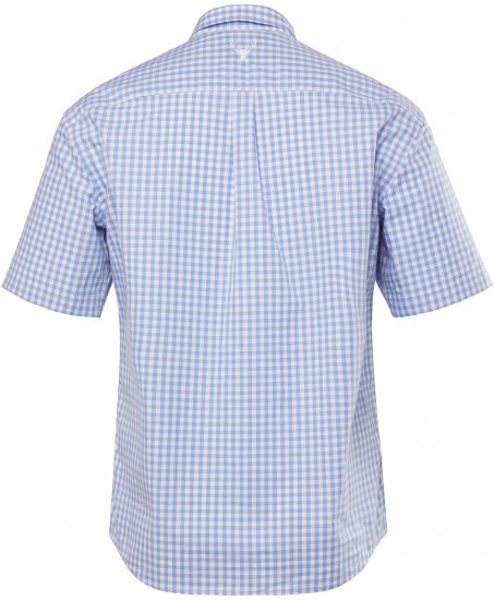 JP1880 Shirt Traditional Short Sleeve Checked Light Blue - Chemises - Chemises Grandes Tailles Hommes
