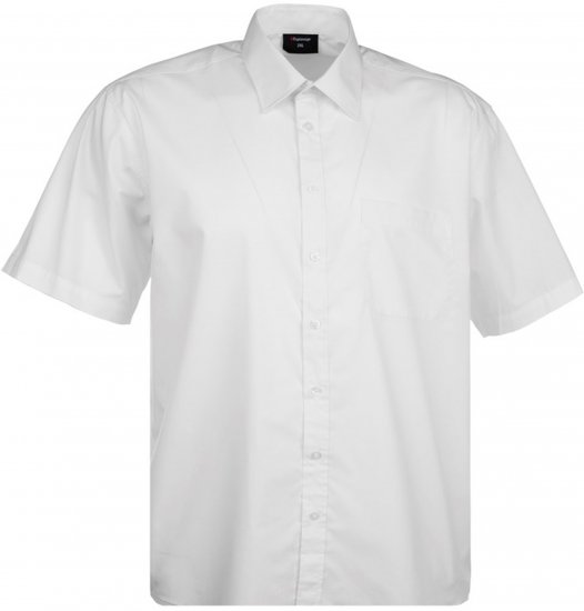Espionage SH149 Short Sleeve Shirt White - Chemises manche courte - Chemises Homme Manche Courte Grande Taille