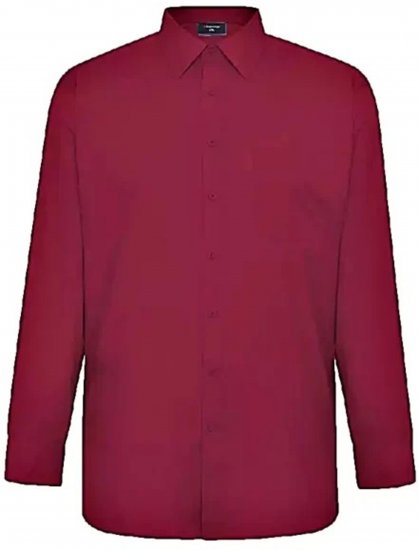 Espionage SH151 Long Sleeve Plain Collar Shirt Wine - Chemises à manches longues - 