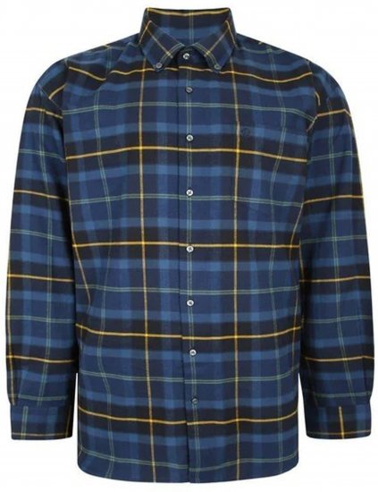 Espionage SH359 Window Payne Checked Shirt Navy/Gold - Chemises à manches longues - 
