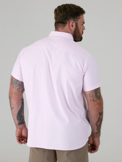 D555 James Chemise Oxford Manches Courtes TALL Rose - TALL chemises - 