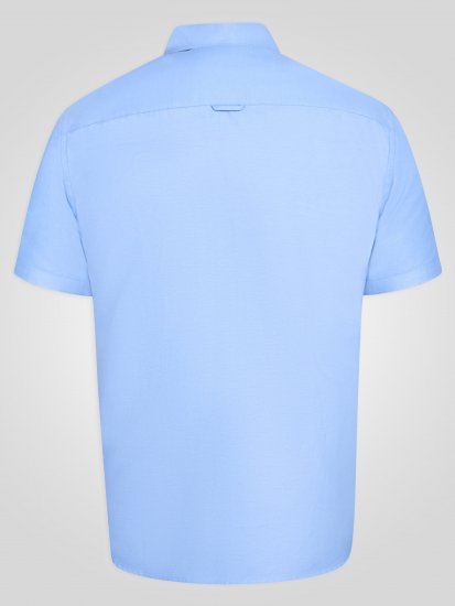 D555 James Chemise Oxford Manches Courtes TALL Bleu Ciel - TALL chemises - 