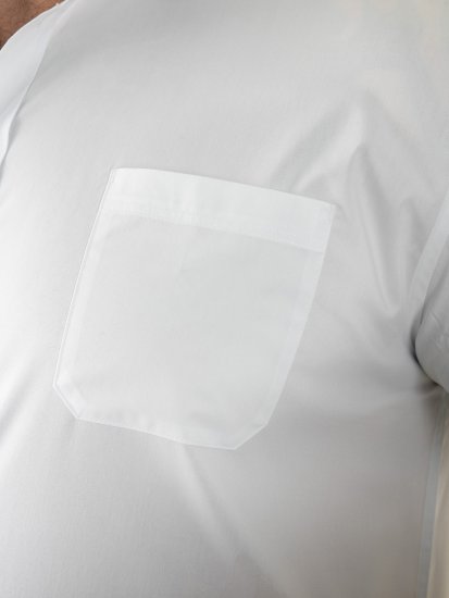 D555 Lucas Chemise Stretch Manches Courtes Anti-Taches Sans Repassage Blanche - Chemises - Chemises Grandes Tailles Hommes