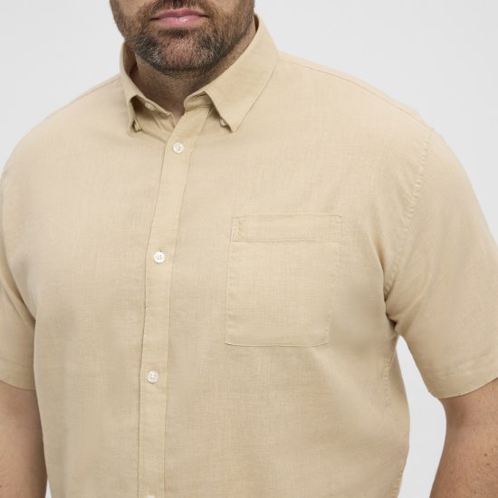 North Latitude 51106 Short Sleeve Shirt Sand - Chemises manche courte - Chemises Homme Manche Courte Grande Taille