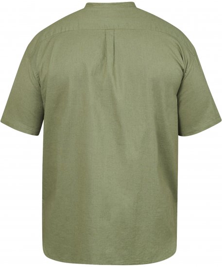 North Latitude 61109 Chemise Manches Courtes à Col Mao Vert Olive - Chemises - Chemises Grandes Tailles Hommes