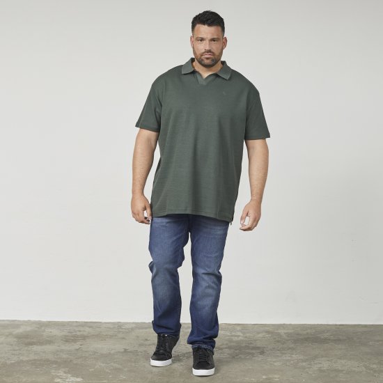 North Latitude 61346 Polo Col V Vert Foncé - Polos - Polos homme grande taille