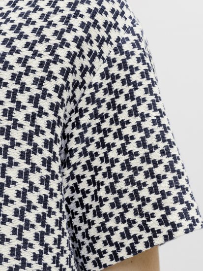 Jack & Jones Montauk Crochet Short Sleeve Shirt Navy - Chemises - Chemises Grandes Tailles Hommes