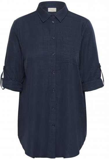 Kaffe Curve Ellie Shirt Tunic Moon Indigo Blue - Tuniques - 