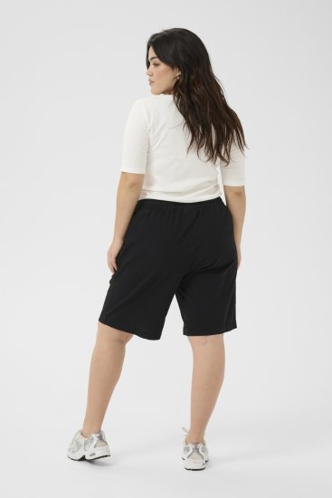 Kaffe Curve Nana Liah Short Noir - Jeans & Pantalons Femme Grandes Tailles – Plus Size - 