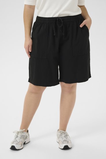 Kaffe Curve Nana Liah Short Noir - Jeans & Pantalons Femme Grandes Tailles – Plus Size - 
