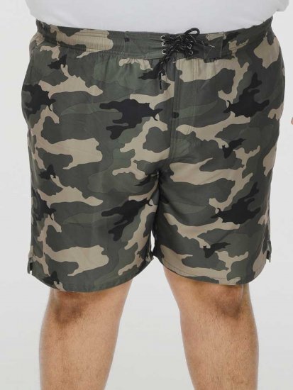 D555 Kody Camo Printed Swimshorts Khaki - Maillots de bain - Maillots/Shorts de bain Grande Taille pour Hommes 