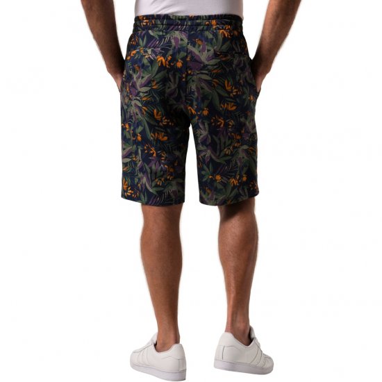 JP1880 Bermuda Shorts Floral All-over Print Navy - Shorts - Shorts hommes grande taille