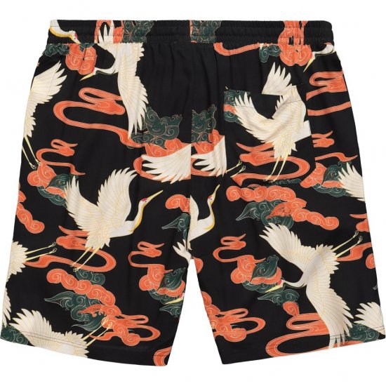 JP1880 Bermuda Shorts Floral All-over Print Black - Shorts - Shorts hommes grande taille