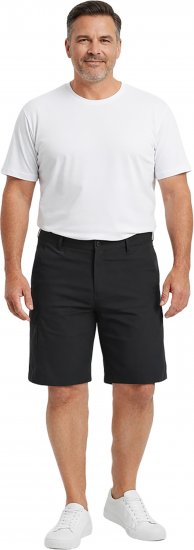 Dobsom Nebraska Pantalon Court Noir - Shorts - Shorts hommes grande taille