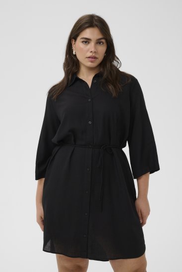 Kaffe Curve Mille Short Shirt Dress Black Deep - Robes mini - 