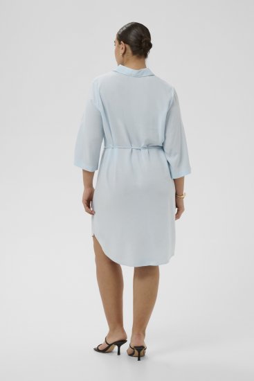 Kaffe Curve Mille Short Shirt Dress Nantucket Breeze Blue - Robes mini - 