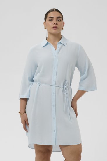 Kaffe Curve Mille Short Shirt Dress Nantucket Breeze Blue - Robes mini - 