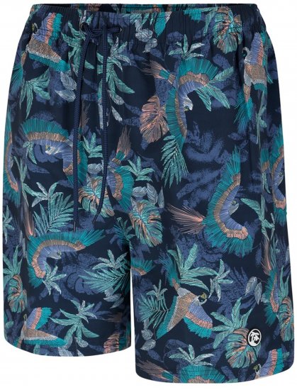 Espionage SW100 Bird Print Swimshorts Blue - Maillots de bain - Maillots/Shorts de bain Grande Taille pour Hommes 