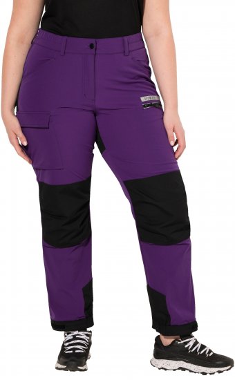 Ulla Popken HYPRAR Multifunctional Durable Inset Trekking Pants Plum - Jeans & Pantalons Femme Grandes Tailles – Plus Size - 