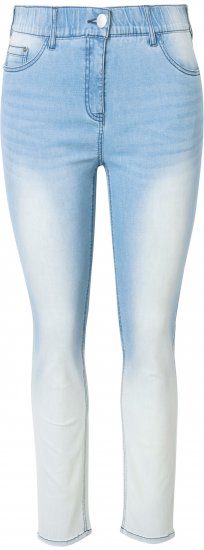 Ulla Popken Pre-Washed Elastic Waist Jeans Light Light Blue Denim - Ulla Popken - 