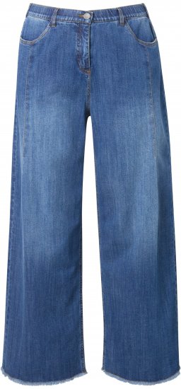 Ulla Popken Extra Wide Leg Stretch Fit Jeans Denim Blue - Jeans & Pantalons Femme Grandes Tailles – Plus Size - 