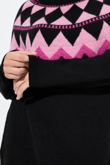 Ulla Popken Neon Alpine Pattern Long Sleeve Turtleneck Sweater Light Pink - Sweatshirts & hoodies - Sweats, Hoodies & Maille Douillets