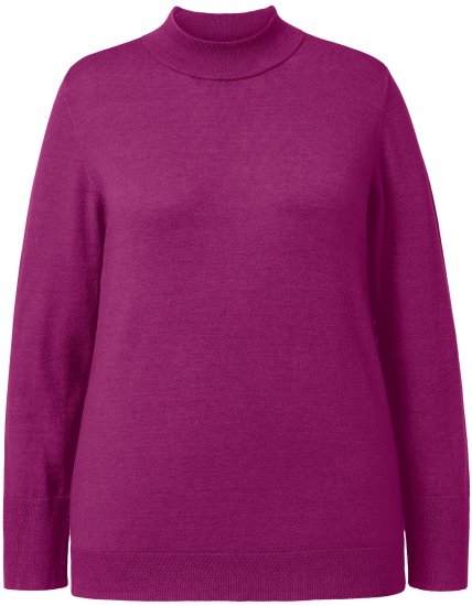 Ulla Popken Long Sleeves Mock Turtleneck Sweater Berry - Sweatshirts & hoodies - 