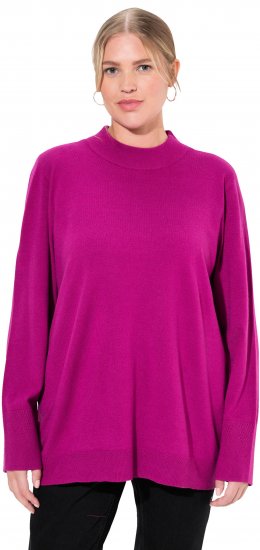 Ulla Popken Long Sleeves Mock Turtleneck Sweater Berry - Sweatshirts & hoodies - 