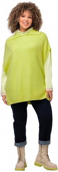 Ulla Popken Oversized Knit Sweater Vest Lime Green - Sweatshirts & hoodies - 