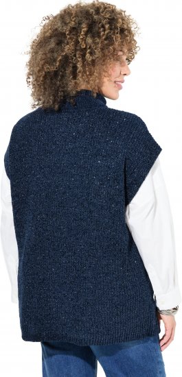 Ulla Popken Cap Sleeve Turtleneck Sweater Blue - Sweatshirts & hoodies - 