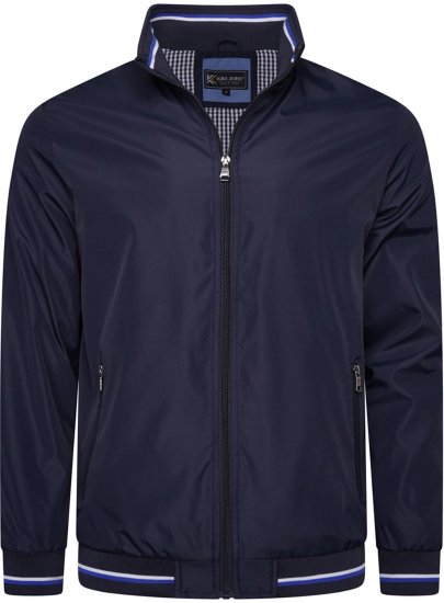 Kam Jeans 444 Premium Harrington Jacket Navy - Vestes - Vestes Homme Grandes Tailles