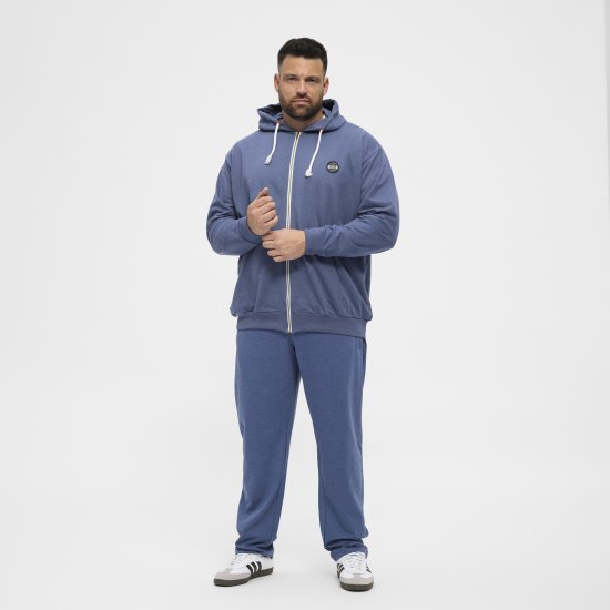 North Latitude Sweat Trousers Blue Melange - Pantalons/shorts de survêtement - Survêtement/jogging grandes tailles