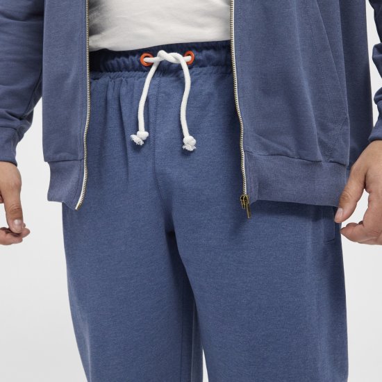 North Latitude Sweat Trousers Blue Melange - Pantalons/shorts de survêtement - Survêtement/jogging grandes tailles