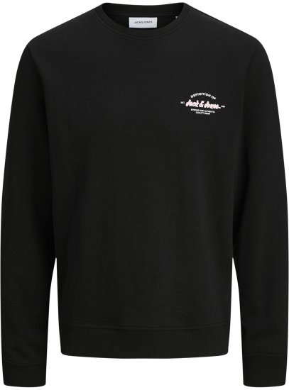 Jack & Jones Brandon Sweatshirt Black - Sweatshirts & hoodies - Sweatshirts/Hoodies grande taille homme