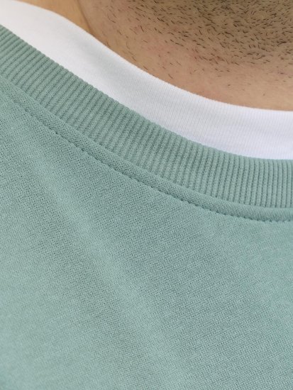 Jack & Jones Brandon Sweatshirt Turquoise - Sweatshirts & hoodies - Sweatshirts/Hoodies grande taille homme