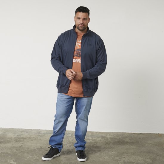 North Latitude 61140 Gilet Sweat Doux Bleu Marine - Sweatshirts & hoodies - Sweatshirts/Hoodies grande taille homme