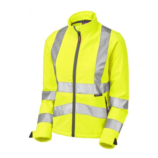Leo Honeywell EcoViz Women's Softshell Jacket Yellow - Vêtements de travail - 