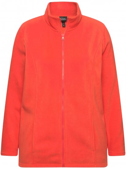 Ulla Popken Modular Fleece Zip Front Jacket Coral - Ulla Popken - 