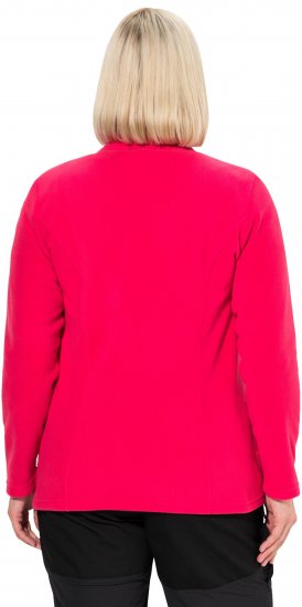 Ulla Popken Modular Fleece Zip Front Jacket Magenta - Sweatshirts & hoodies - 