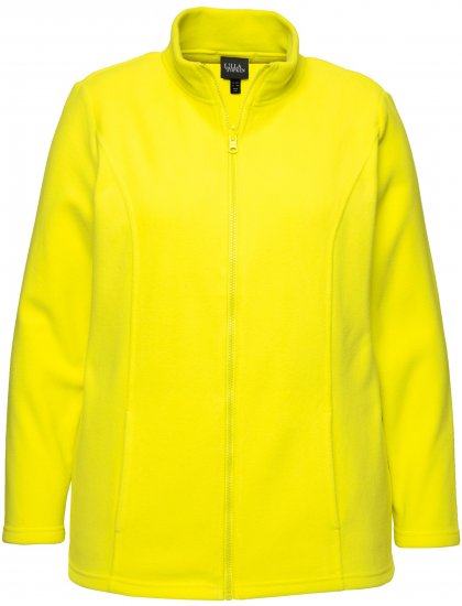 Ulla Popken Modular Fleece Zip Front Jacket Lime - Sweatshirts & hoodies - 