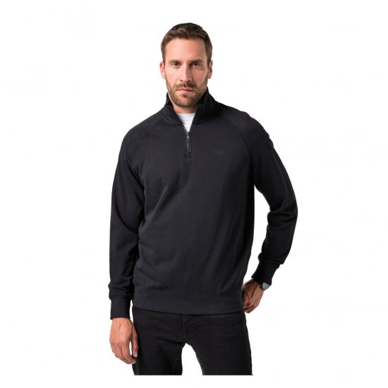 JP1880 Sweatshirt Half-Zip Stomach Fit Black - Sweatshirts & hoodies - Sweatshirts/Hoodies grande taille homme