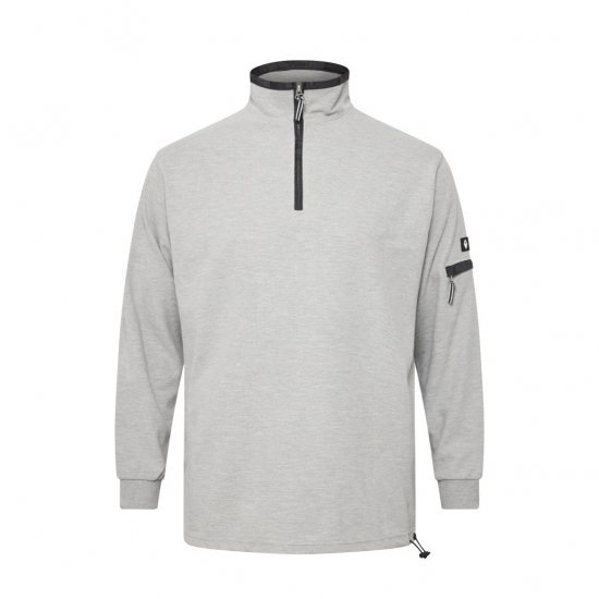 North Latitude Ottoman Sweatshirt Mid Grey - Sweatshirts & hoodies - Sweatshirts/Hoodies grande taille homme