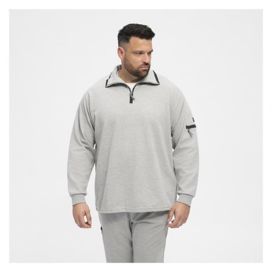 North Latitude Ottoman Sweatshirt Mid Grey - Sweatshirts & hoodies - Sweatshirts/Hoodies grande taille homme
