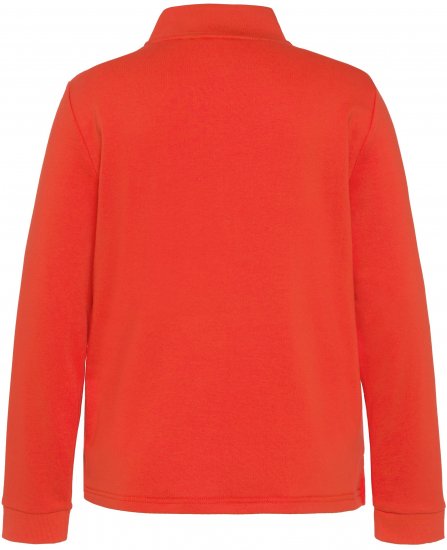 Ulla Popken PARIS Theme Zip Neck Sweatshirt Light Red - Sweatshirts & hoodies - 
