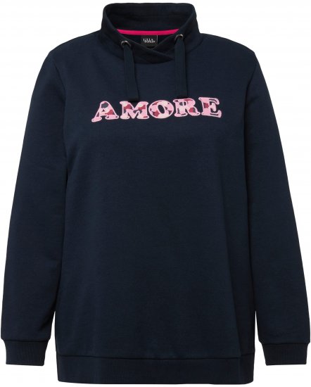 Ulla Popken Amore Sweatshirt Navy - Sweatshirts & hoodies - 